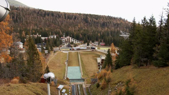 View of the ski resort Strbske pleso in Slovakia