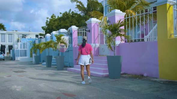 Curacao Colorful Bouldings Around Willemstad Punda and Otrobanda Pietermaai District Multicolored