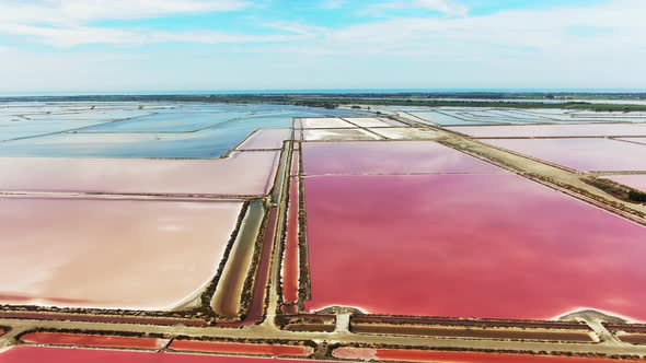 Salt Flats in Aigues Mortes in the Camargue France