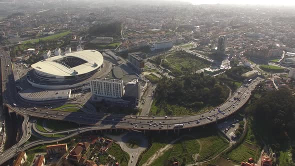 Dragão Stadium. City of Porto Background