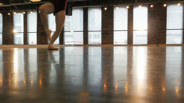 Ballerina practicing a ballet dance