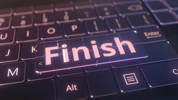 Futuristic Computer Keyboard and Transparent Finish Key alt