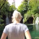 Woman Looking Waterfall in Plitvice Lakes National Park - VideoHive Item for Sale