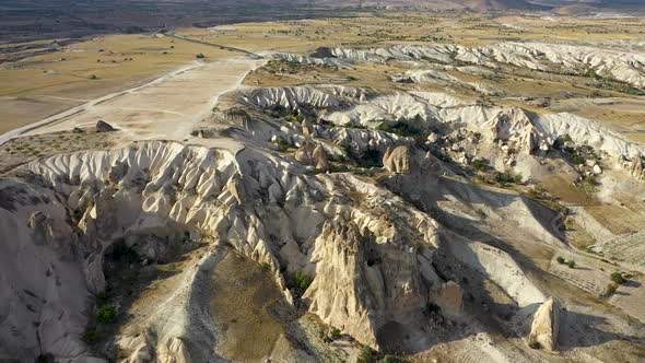 Landscapes of Cappadocia Shot on a Drone Turkey