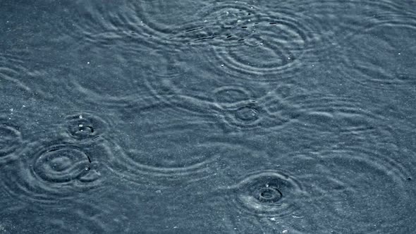 Rain Hitting Building Detail