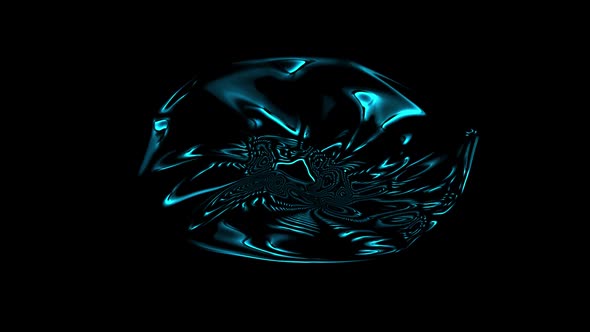 Abstract Bright Animation of Liquid Fantasy Shapes