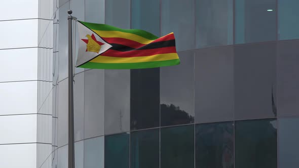Zimbabwe Flag Background 4K