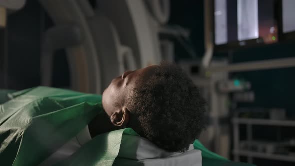 Black Patient Sleeping During Surgery
