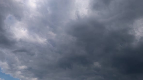 Timelapse summer clouds on blue sky