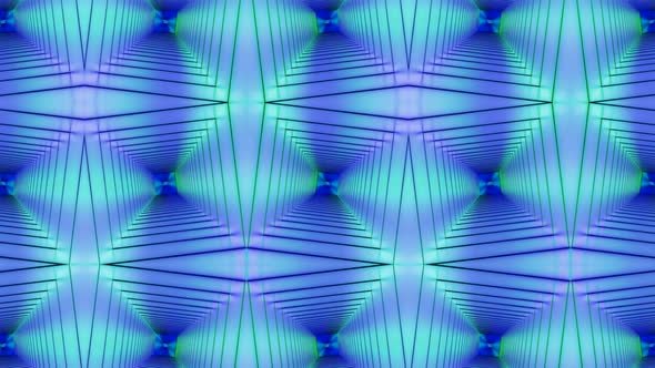 Blue Cyan Color Zoom In Tunnel Pattern Background Animation