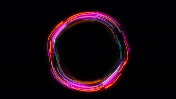 Abstract Tech Colorful Glow Circles