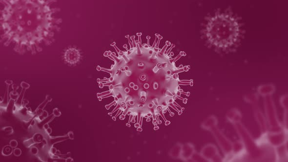 Coronavirus ( Covid – 19 ) 4K Looped Background  - Pink alt