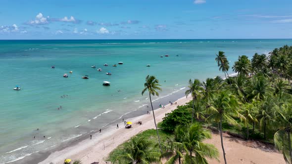 Sao Miguel dos Milagres Beach at Alagoas Brazil. Northeast Brazil. 