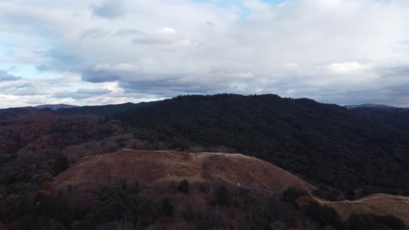 Skyline Aerial view in Mount Wakakusa, Nara