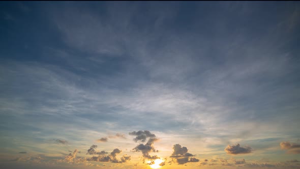 The Sky Starts To Change Color In The Sunset.