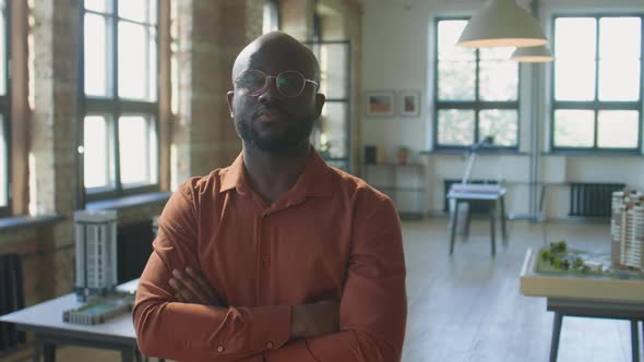 Portrait of African American Architect in Office