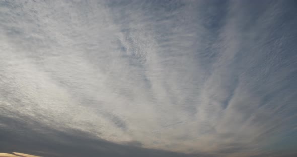 White Clouds Move Quickly Across The Sky