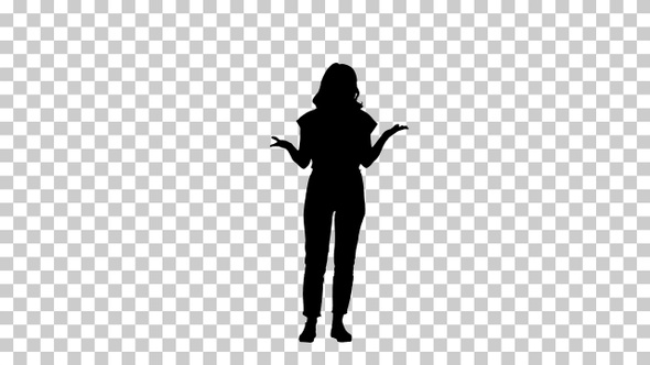 Silhouette girl, Alpha Channel