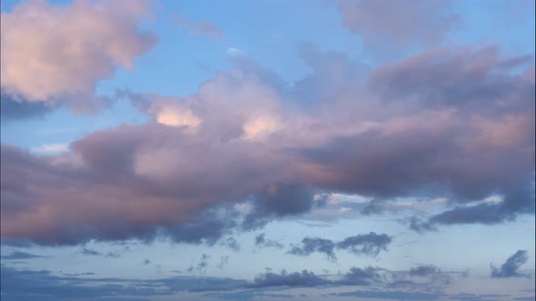 Time-lapse clouds, blue sky with clouds