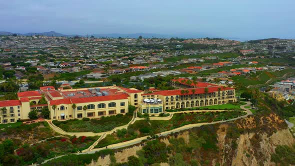 Drone shot of hotel in Salt Creek Beach, Dana Point CA