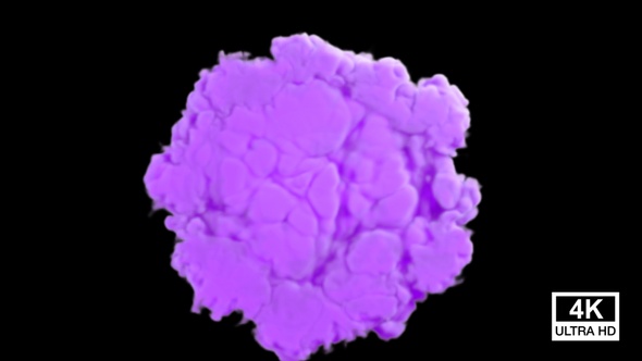 Purple Color Smoke Streaming And Spreading Concentrically Outwards And Hits Cameras Lense V3 alt