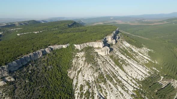 Canyon with Forest on a Mountain in Bakhchisarai in the Crimea