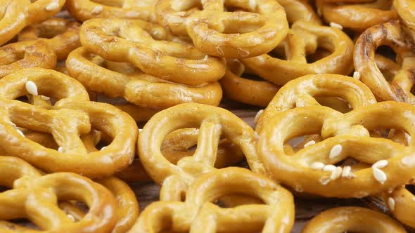 cookies pretzels close up