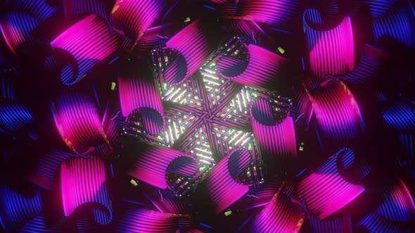 Blue Purple Strobe Psychedelic Kaleidoscope Patterns Animation Geometric Background