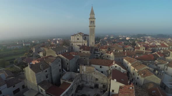 Aerial view of Vodnjan with Church of St Blaise alt