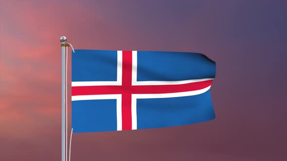 Iceland Flag 4k