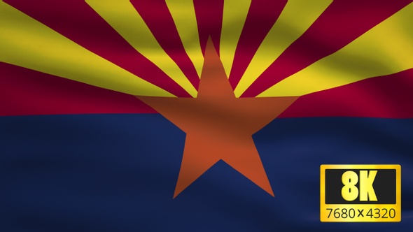 8K Arizona State Flag Background