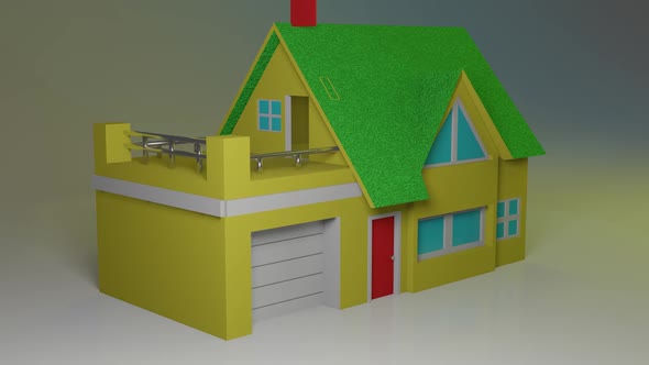 3D House Under Construction