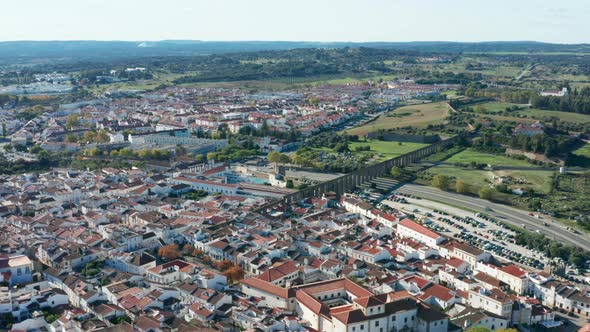 A Traditional Alentejo Town of White Houses Enclosed Between the Town Walls