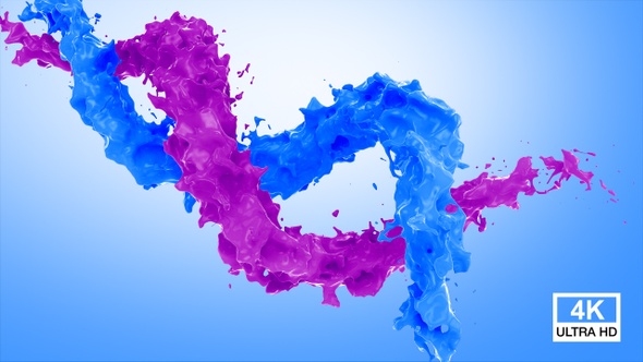 Blue And Purple Paint Flow Mixed 4K alt