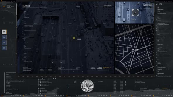 Flying Police Drone Scanning Target Criminal Car For Contraband Prevention alt