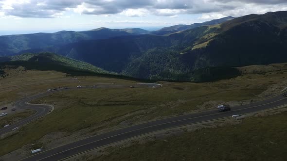 Aerial shot of Transalpina