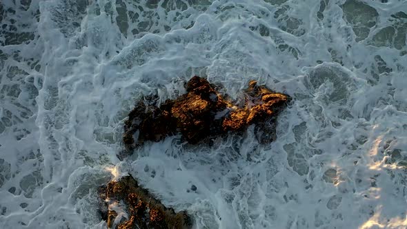 Epic Storm at Sea Filmed on a Drone in the Sunset