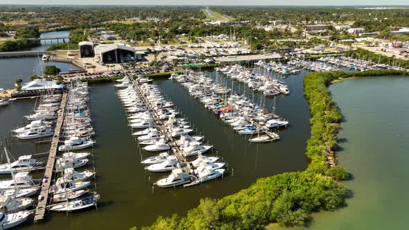 Aerial Footage Safe Harbor Harbortown Marina Fort Pierce Fl