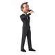 Fun 3D cartoon business man drinking wine with alpha - VideoHive Item for Sale