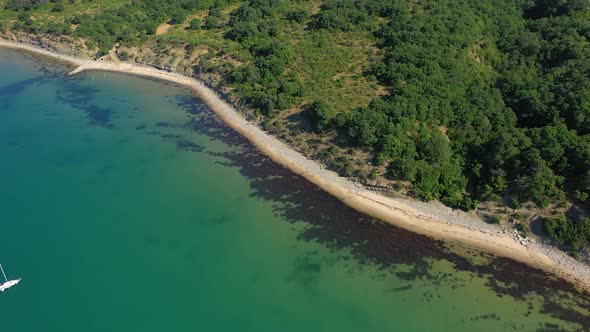 Aerial view to a beautiful sea coast