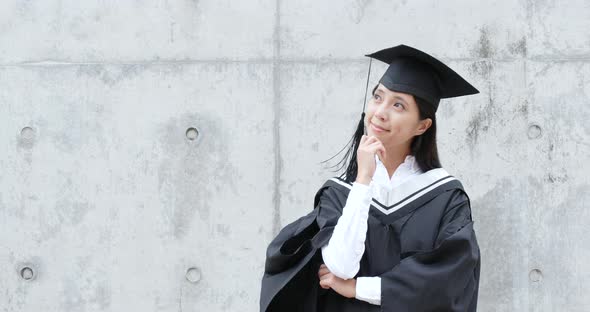 Young woman get graduation