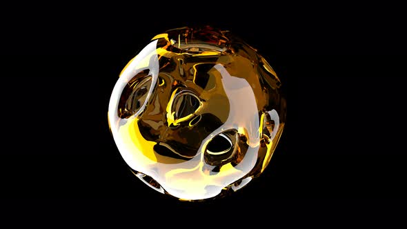 Oil Abstract Object Rotate Fluid Art Intro Able to Loop Seamless