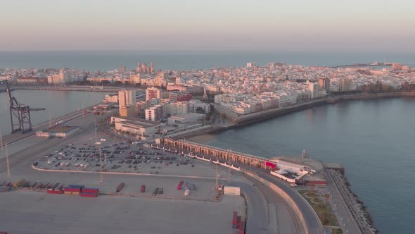 Aerial view of Cadiz