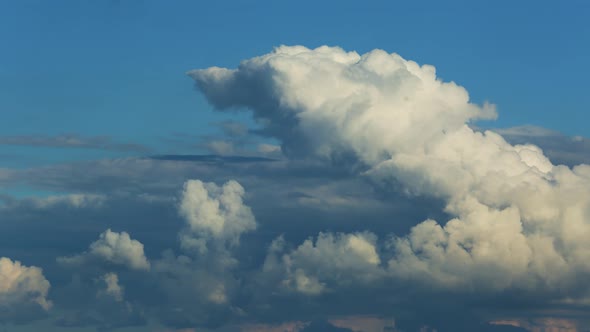 blue sky and white clouds time-lapse photography