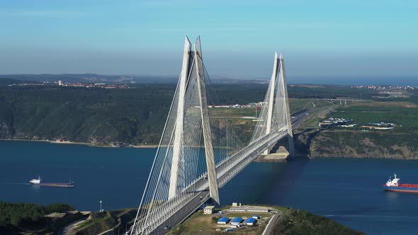 Istanbul Yavuz Sultan Selim Bridge Aerial View 2