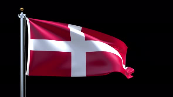 Denmark Waving Flag