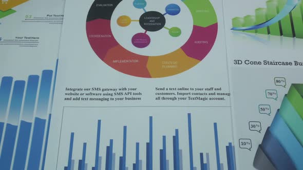 Business Graphics On The Table In The Office Of The Company