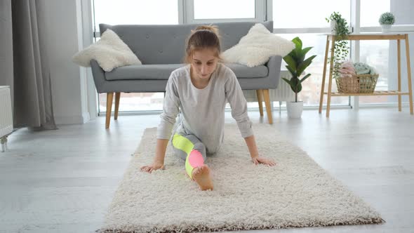 Girl Doing Morning Stretching