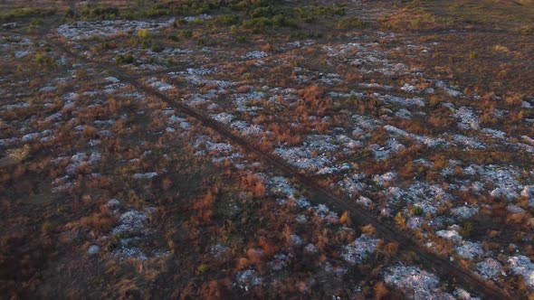 Aerial View Full of Waste Garbage Land Close to a City