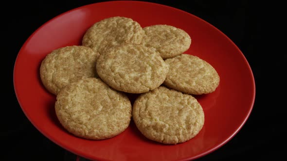 Cinematic, Rotating Shot of Cookies on a Plate - COOKIES